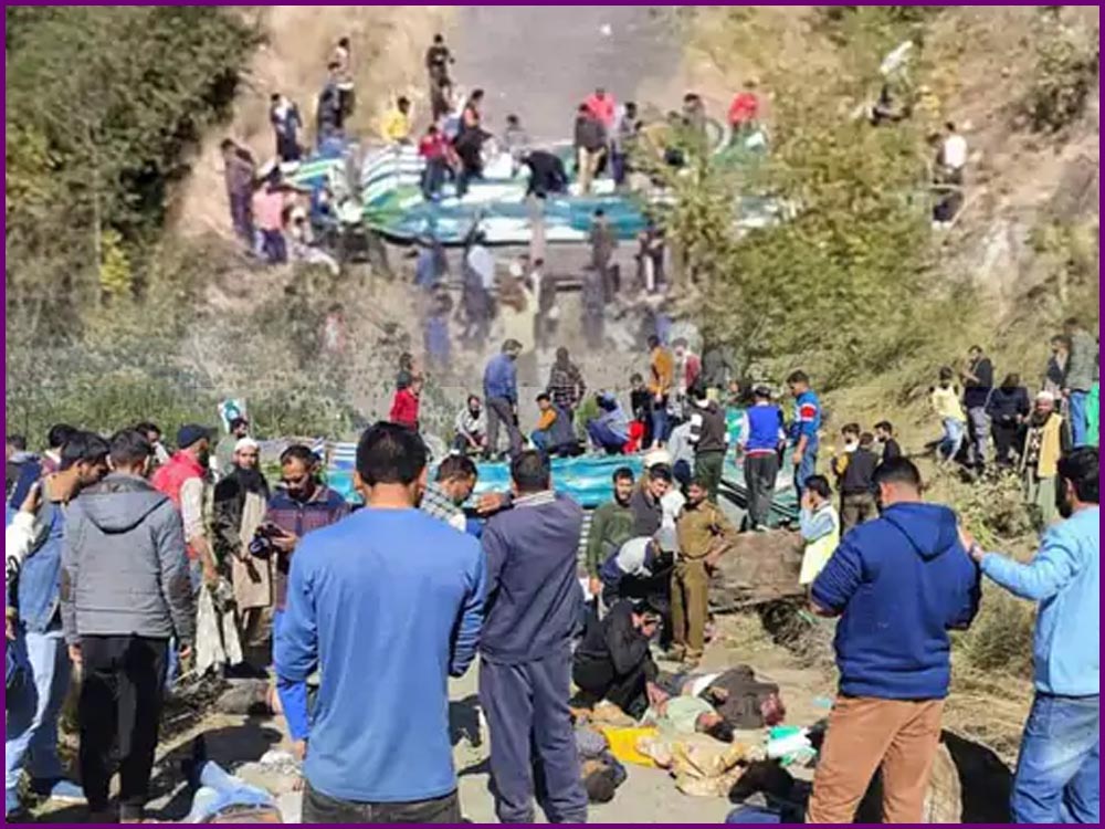 Jammu accident-bus-fall-in-steep