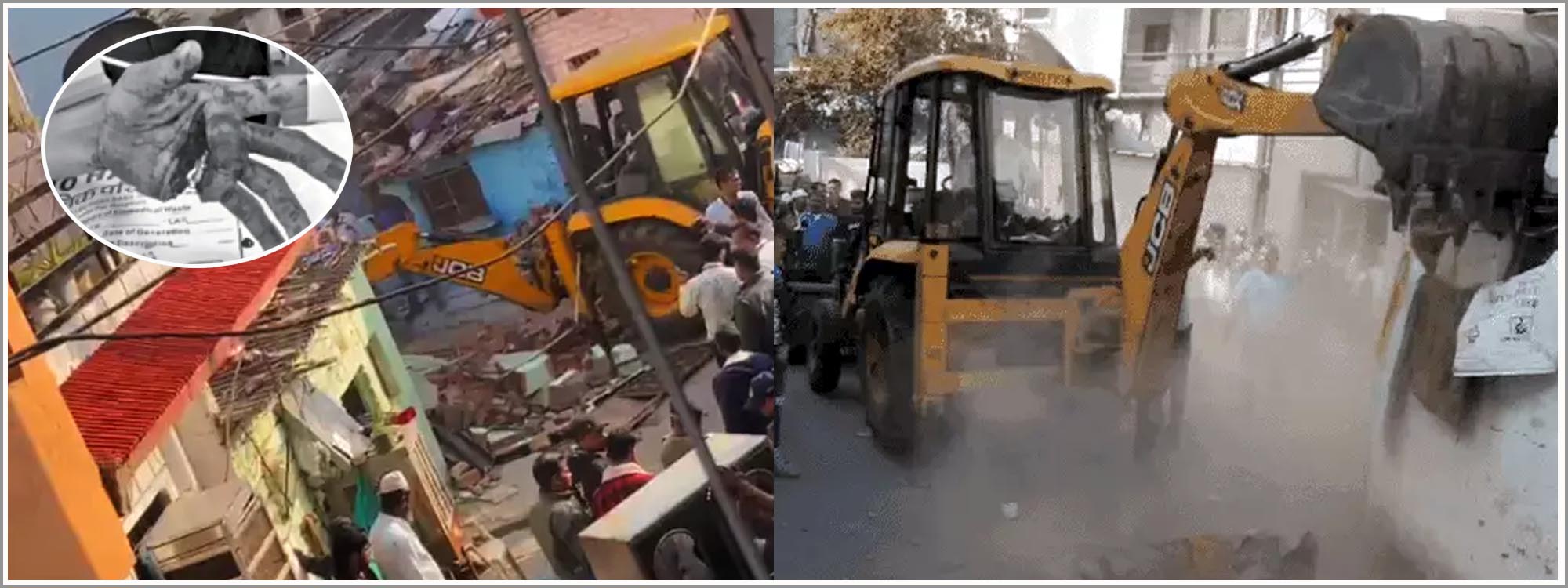 Bulldozer-action-at-person-who-cut-palm